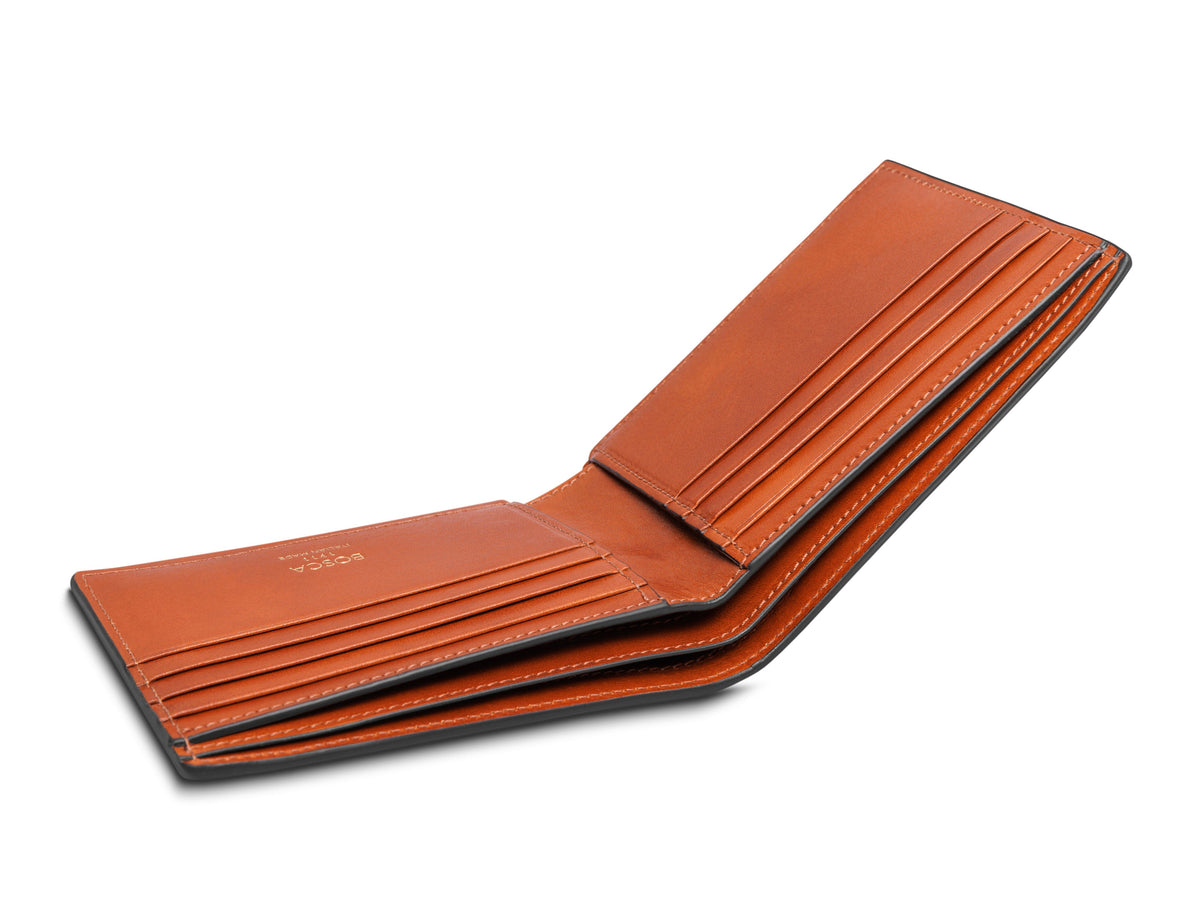 Bosca 8-Pocket Deluxe Executive Wallet Amber