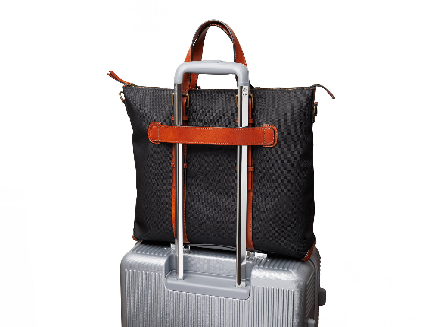 Bosca The Brenta Tote - Dolce Marina Italia Collection Black/Amber