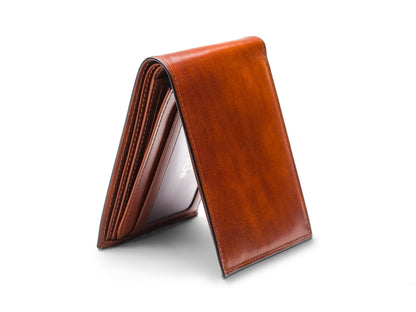 Bosca Old Leather Italia Bifold With Card / I.D. Flap Amber