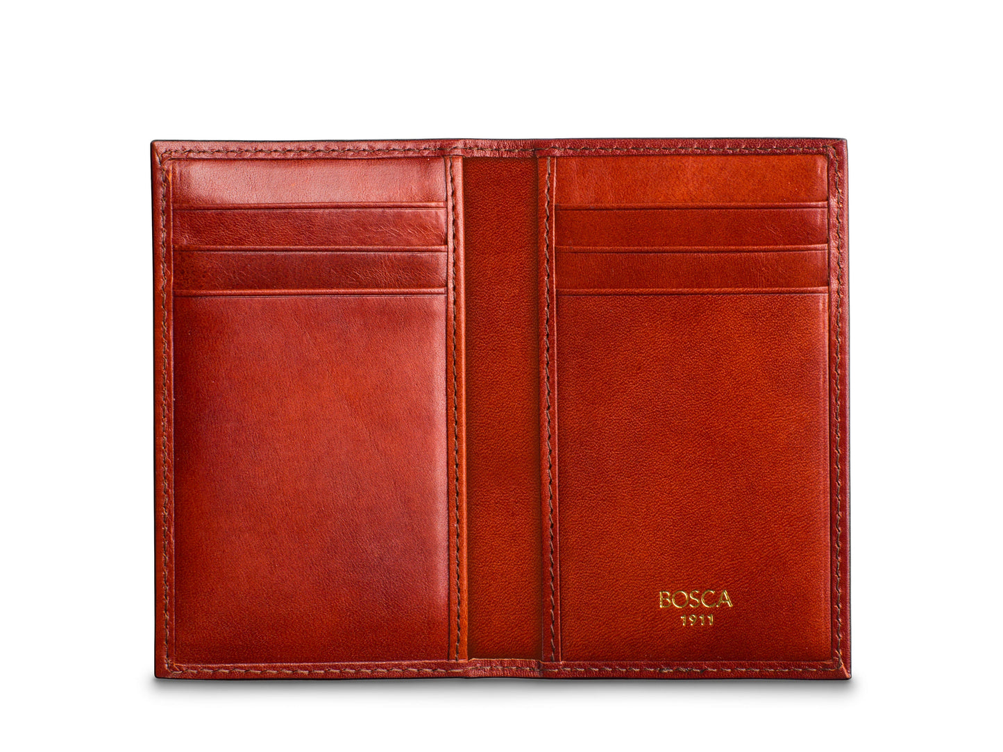 Bosca Old Leather 8 Pocket Credit Card Case Cognac