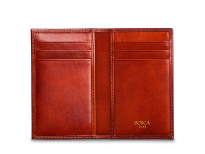Bosca Old Leather 8 Pocket Credit Card Case Cognac