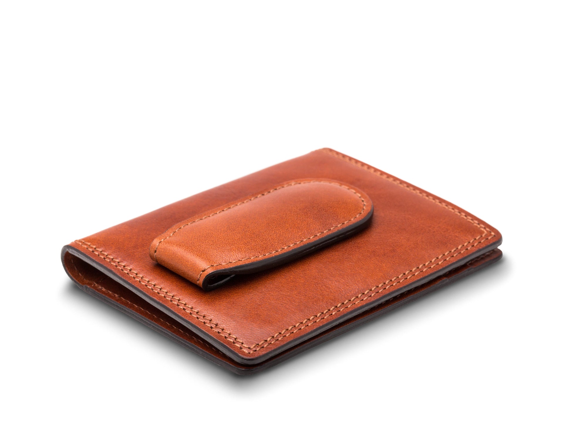 Bosca Dolce Deluxe Front Pocket Wallet w/ Magnetic Clip Amber