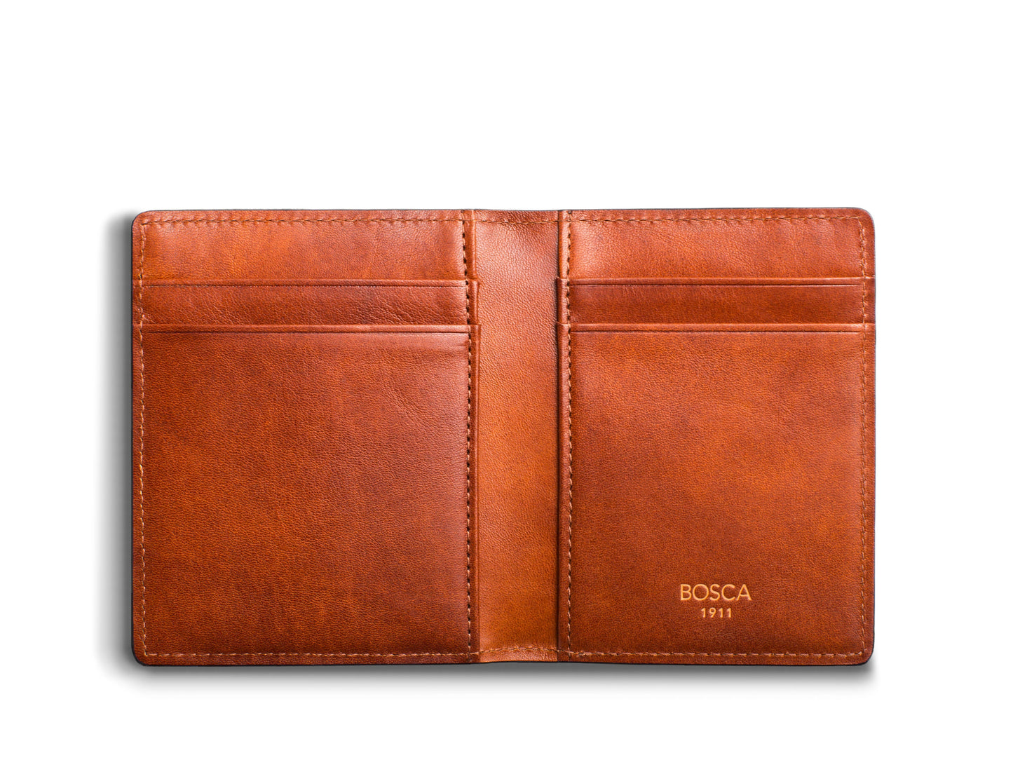 Bosca Dolce Deluxe Front Pocket Wallet w/ Magnetic Clip Amber