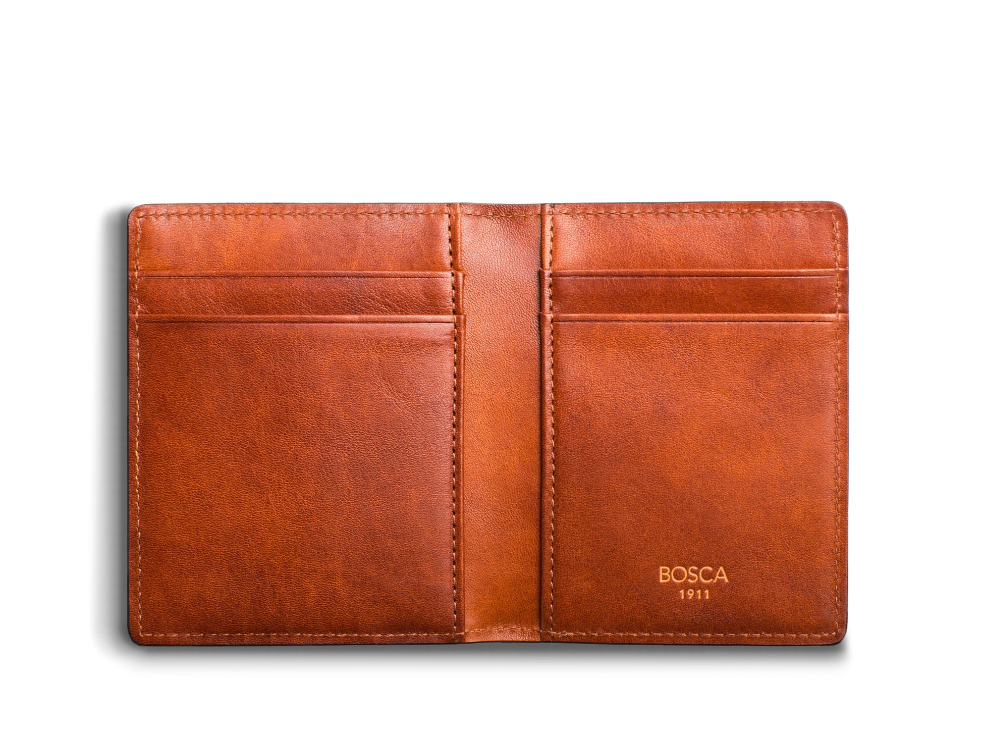 Bosca Dolce Deluxe Front Pocket Wallet w/ Magnetic Clip Amber