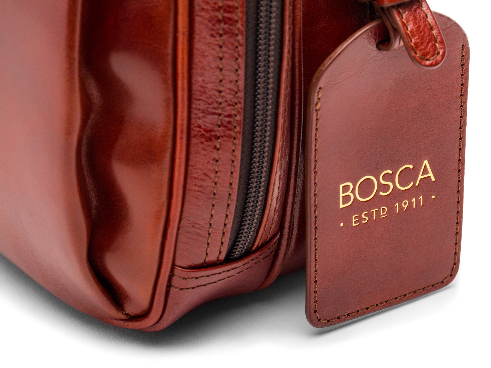 Bosca Stringer Bag Old Leather Classic  Cognac