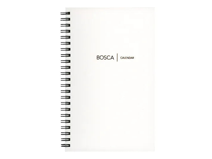 Bosca Spiral Calendar Refill for Address Book / Weekly Minder - 2027 Cream