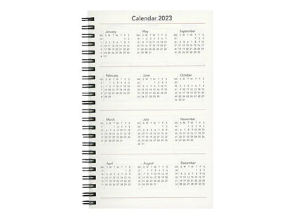 Bosca Spiral Calendar Refill for Address Book / Weekly Minder - 2027 Cream