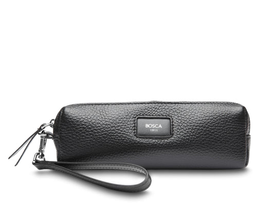 Bosca Monfrini Medium Wristlette Pen Pouch Black