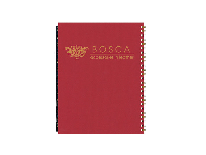 Bosca Address Book Refill 6.75 x 8.75 Red