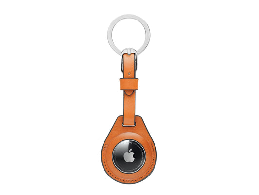 Bosca Airtag Key Fob  Saddle