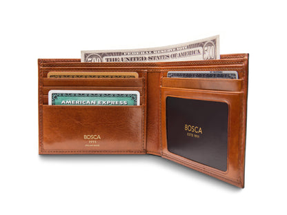 Bosca Old Leather Italia Executive I.D. Wallet Amber