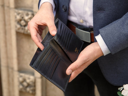 Bosca Old Leather Italia 12 Pocket Credit Wallet Cognac