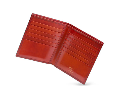 Bosca Old Leather Italia 12 Pocket Credit Wallet Cognac