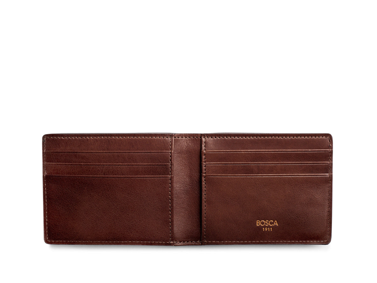 Bosca Small Bifold Wallet Dolce  Dark Brown
