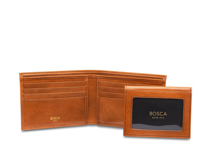 Bosca Old Leather Credit Wallet w/I.D. Passcase Saddle
