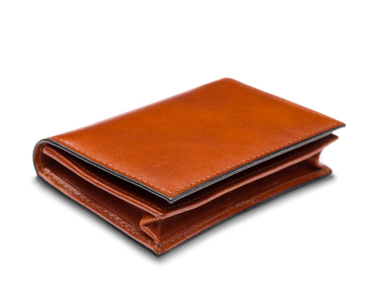 Bosca Italia Old Leather Full Gusset Card Case W/ I.D. Amber