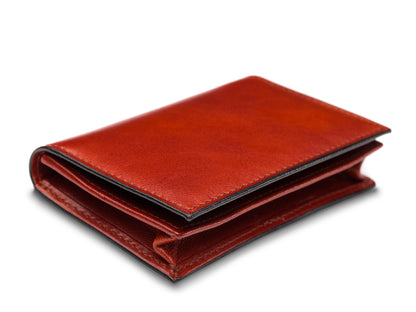 Bosca Italia Old Leather Full Gusset Card Case W/ I.D. Amber
