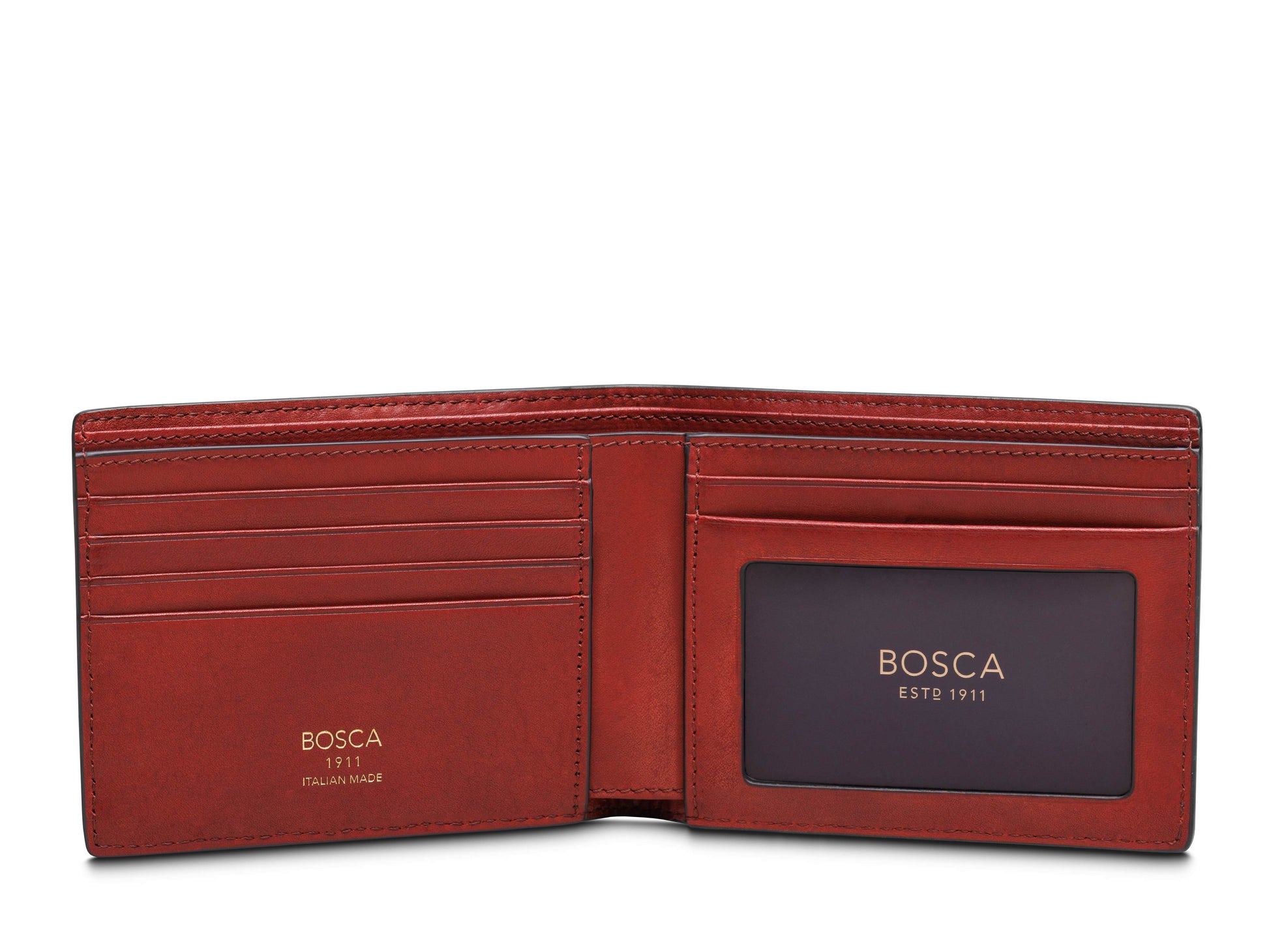 Bosca Roma Executive ID Wallet Burgundy