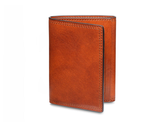 Bosca Dolce Italia Double I.D. Trifold Wallet Amber