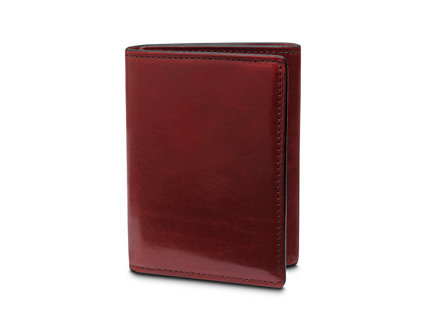 Bosca Italia Double I.D. Trifold Wallet Dark Brown
