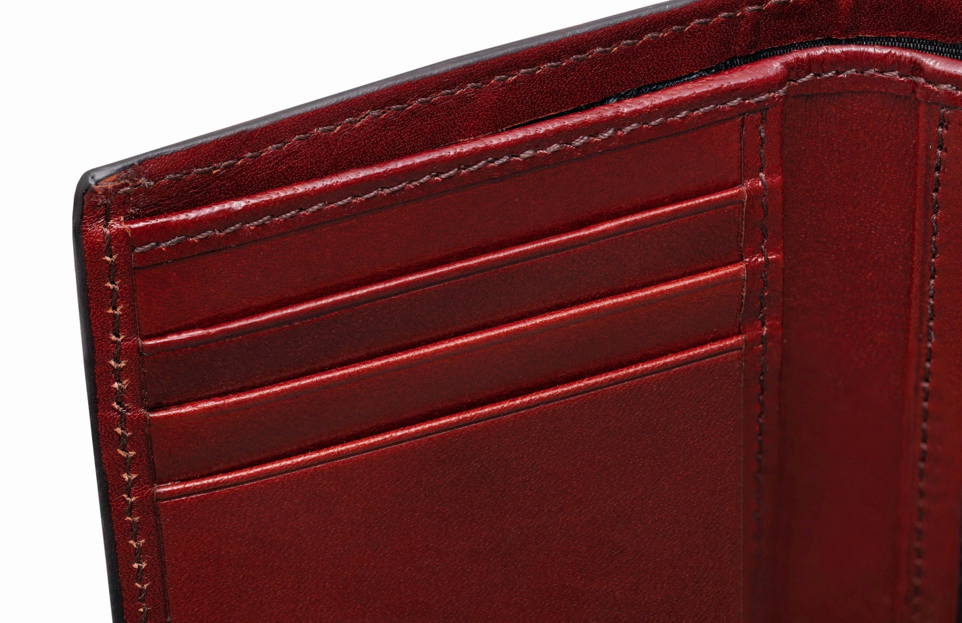 Bosca Italia Double I.D. Trifold Wallet Dark Brown