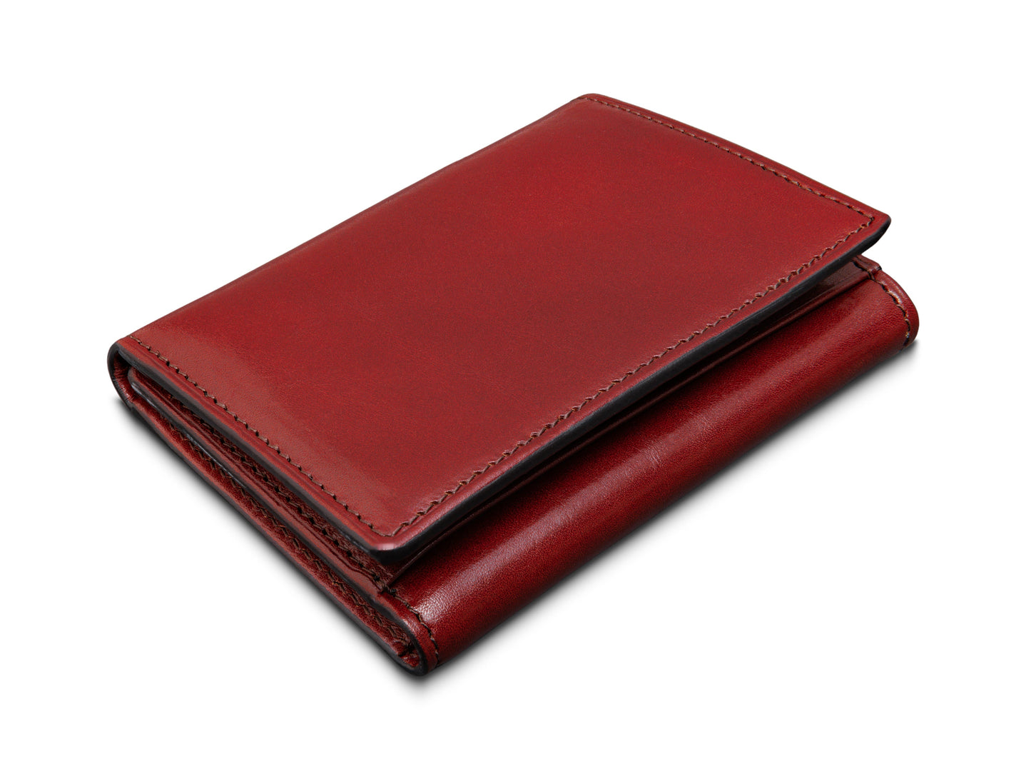 Bosca Italia Double I.D. Trifold Wallet Dark Brown