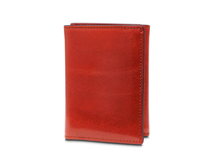 Bosca Italia Double I.D. Trifold Wallet Dark Brown