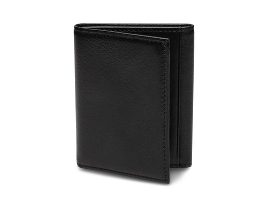 Bosca Nappa Vitello Single I.D. Trifold Black