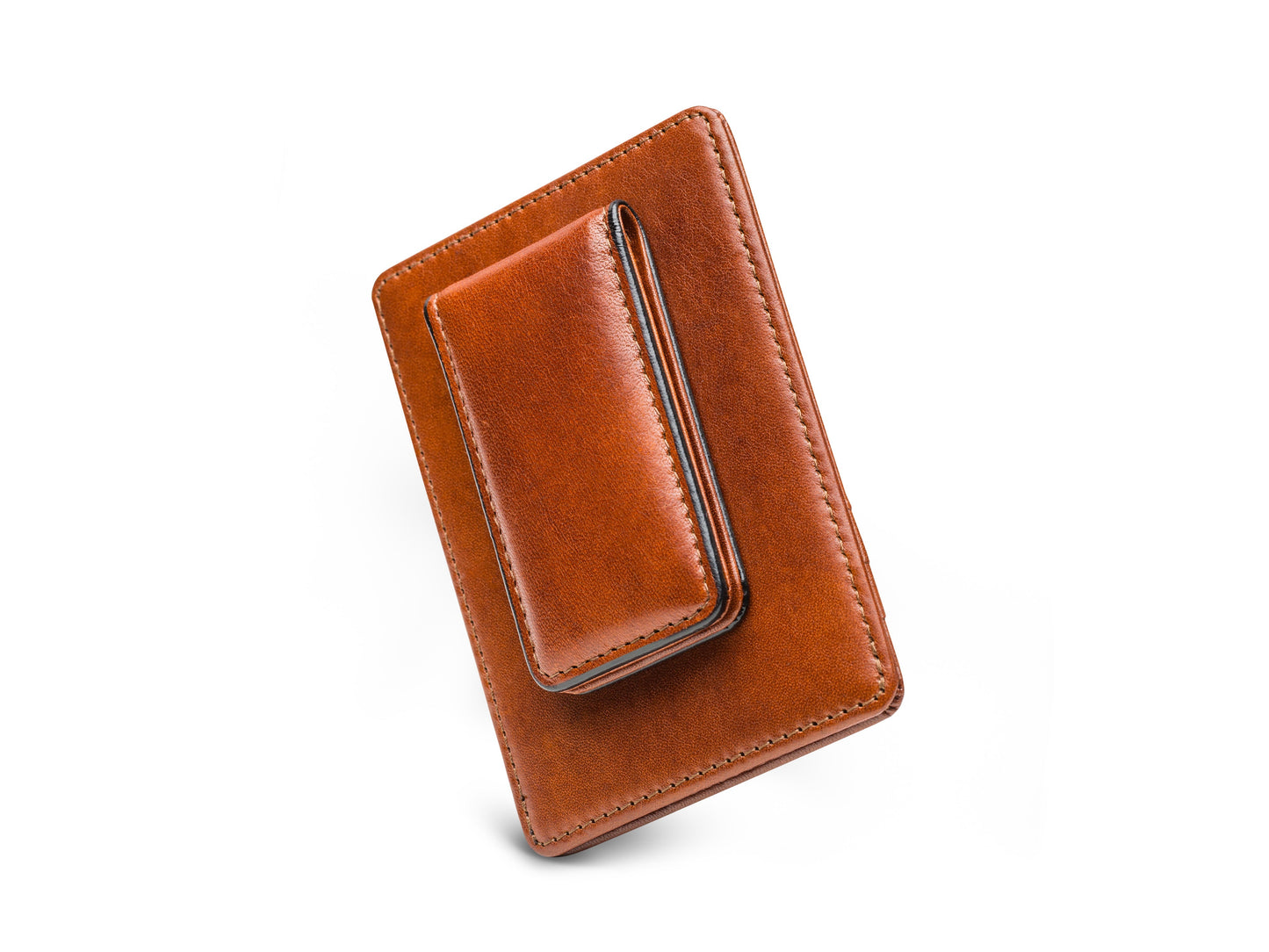 Bosca Old Leather Italia Front Pocket Wallet Amber