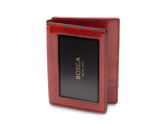 Bosca Old Leather Front Pocket I.D. Wallet Cognac