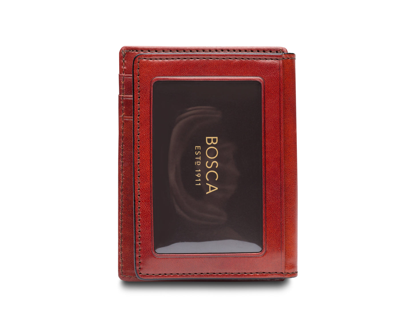 Bosca Old Leather Front Pocket I.D. Wallet Cognac