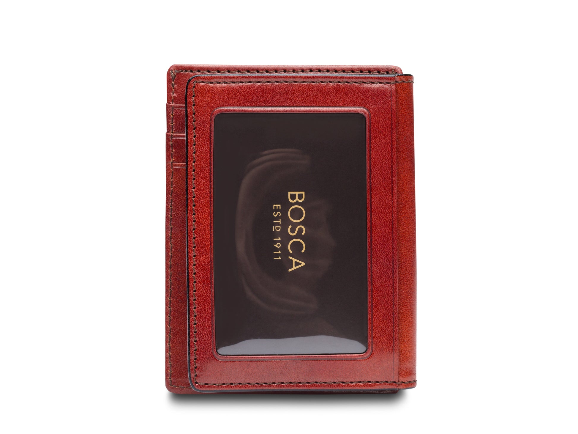 Bosca Old Leather Front Pocket I.D. Wallet Cognac