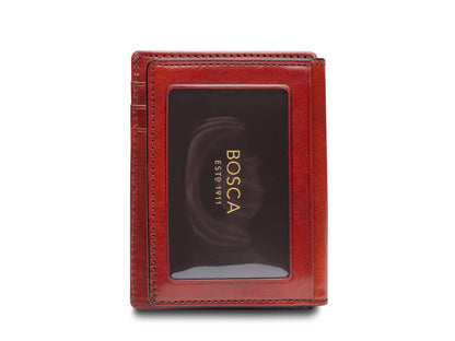 Bosca Old Leather Front Pocket I.D. Wallet Cognac