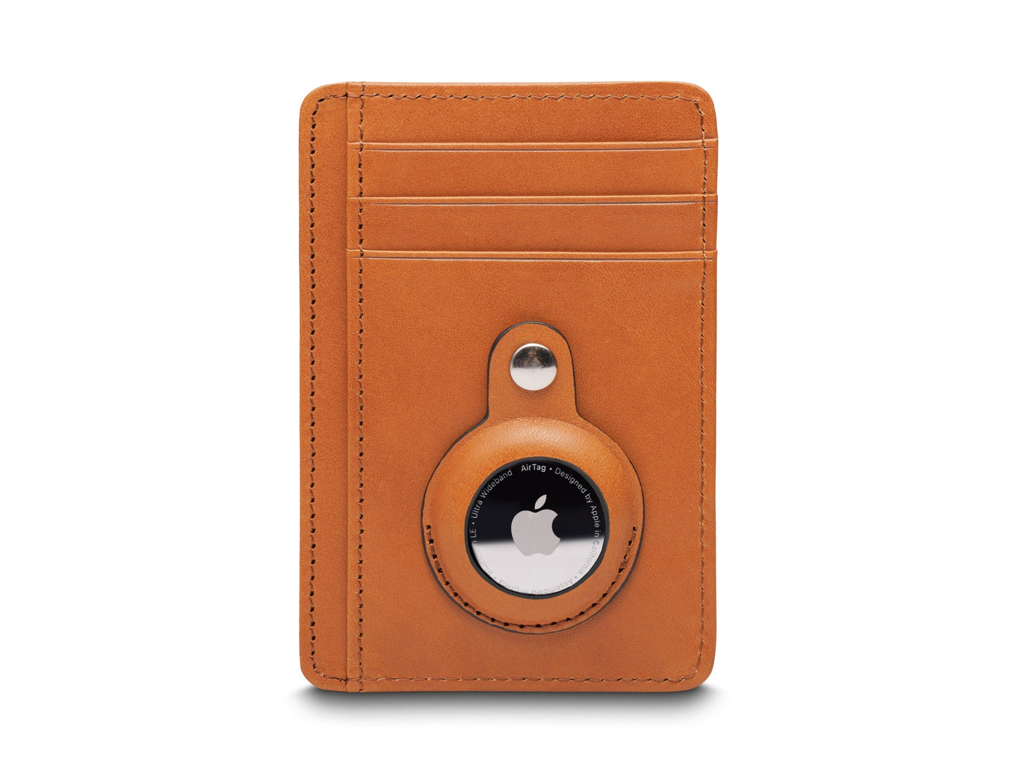 Bosca Old Leather AirTag 7 Pocket I.D. Card Case Saddle