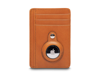 Bosca Old Leather AirTag 7 Pocket I.D. Card Case Saddle