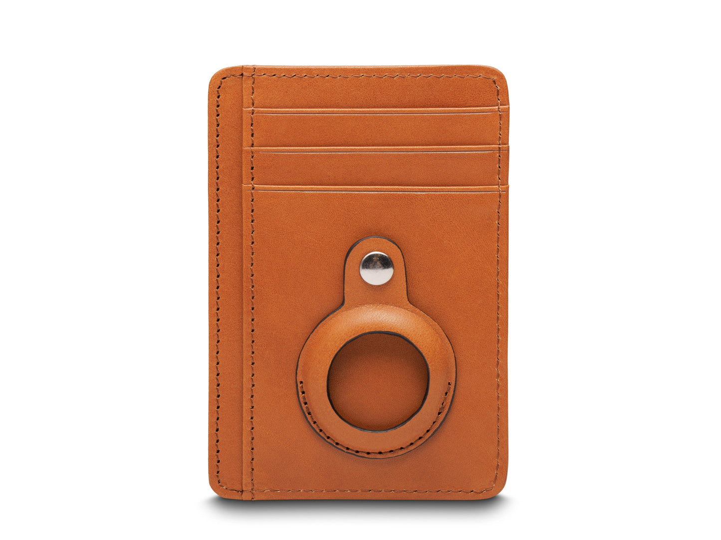 Bosca Old Leather AirTag 7 Pocket I.D. Card Case Saddle
