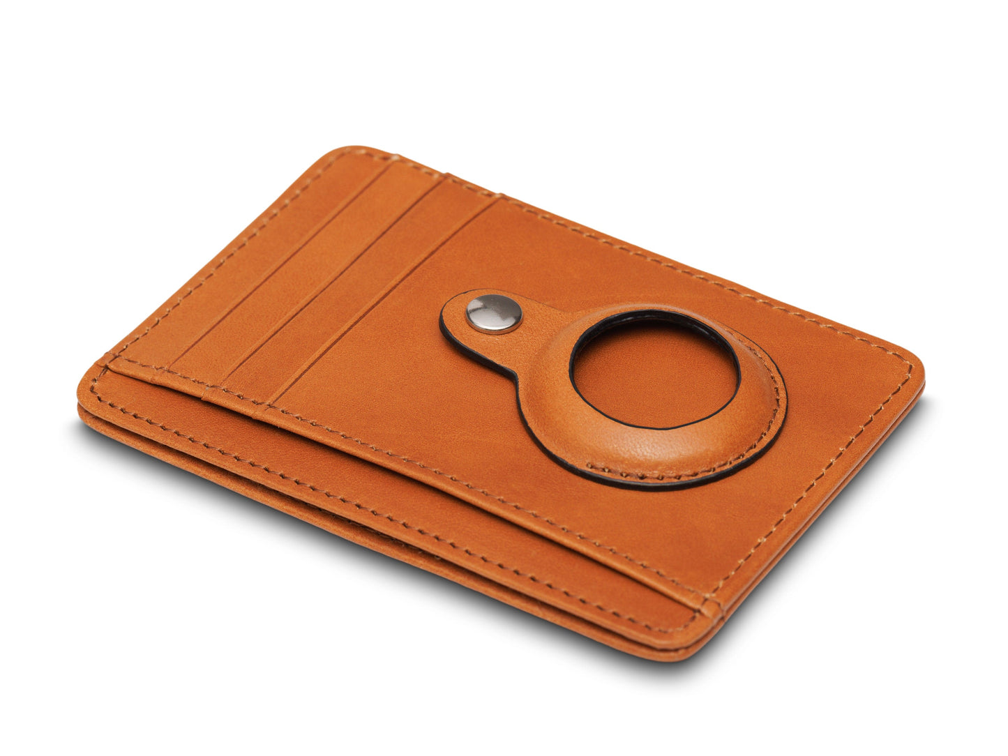 Bosca Old Leather AirTag 7 Pocket I.D. Card Case Saddle