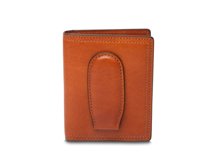 Bosca Italia Deluxe Front Pocket Money Clip Wallet Amber