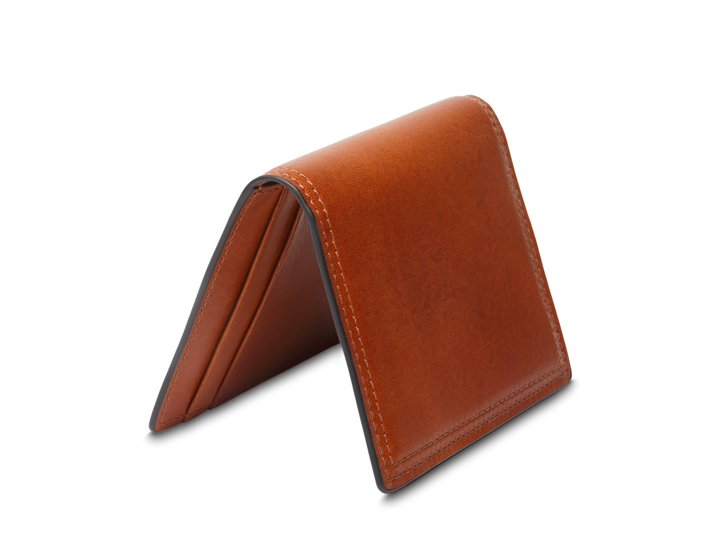 Bosca Italia Deluxe Front Pocket Money Clip Wallet Amber