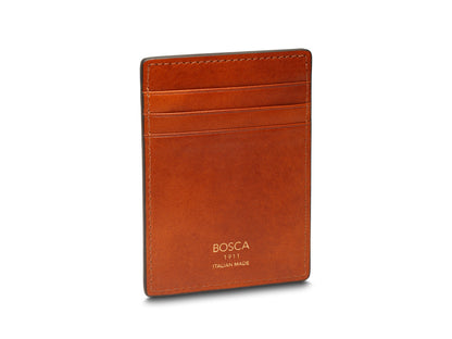 Bosca Dolce Italia Front Pocket Wallet Amber