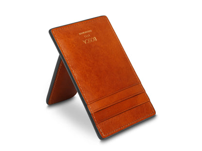 Bosca Dolce Italia Front Pocket Wallet Amber