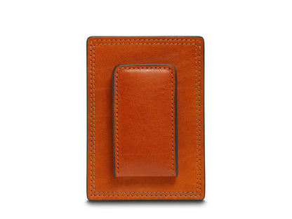 Bosca Dolce Italia Front Pocket Wallet Amber