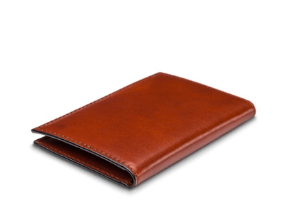 Bosca Italia Old Leather Vertical Card Case Amber