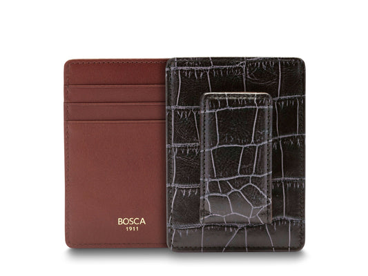 Bosca Vintage Crocco Front Pocket Wallet Vintage Crocco