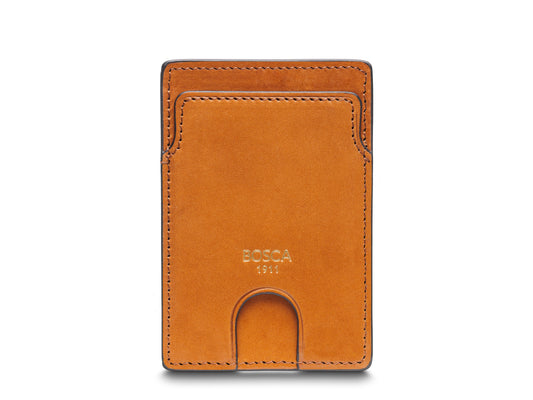 Bosca Slim Card Case  Saddle