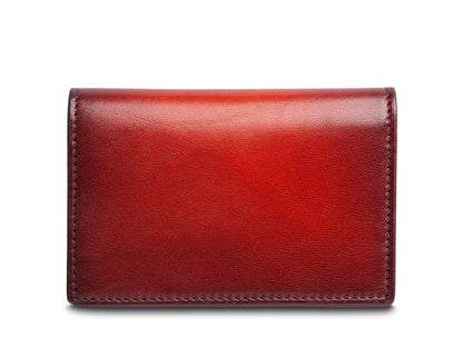 Bosca Smoked Old Leather Calling Card Case Smoked Red