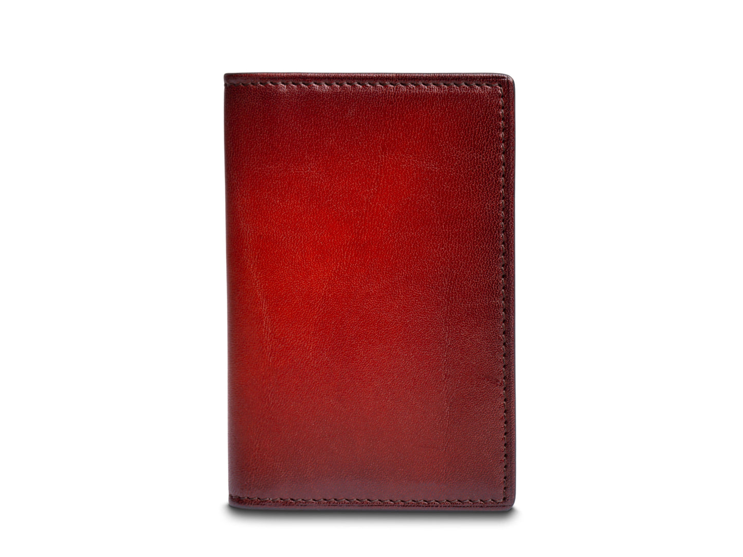 Bosca Smoked Old Leather Calling Card Case Smoked Red