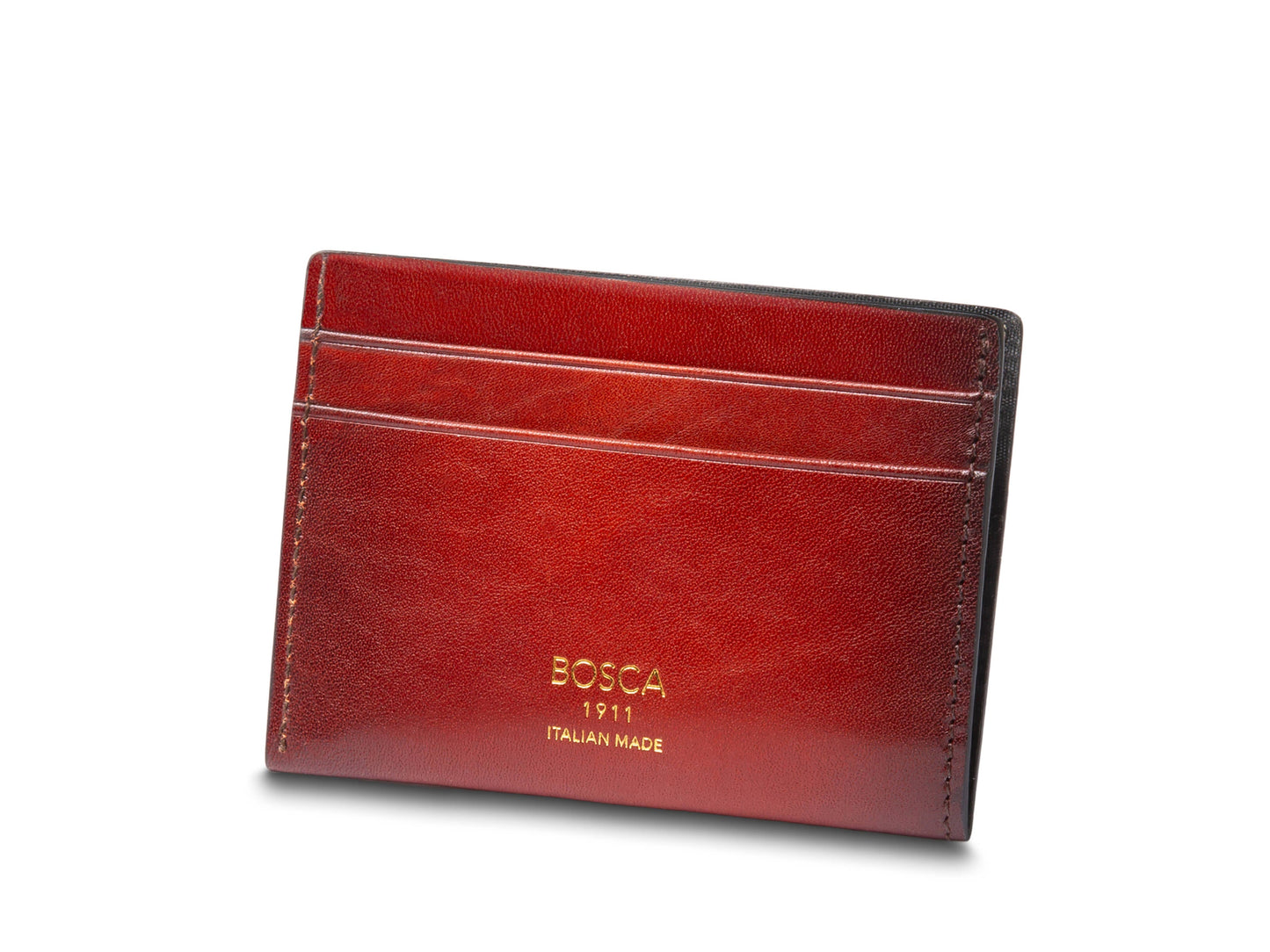 Bosca Smoked Old Leather Weekend Wallet Smoked Red