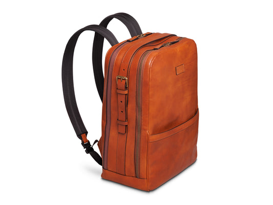 Bosca Dolce Italia Office Backpack  Amber