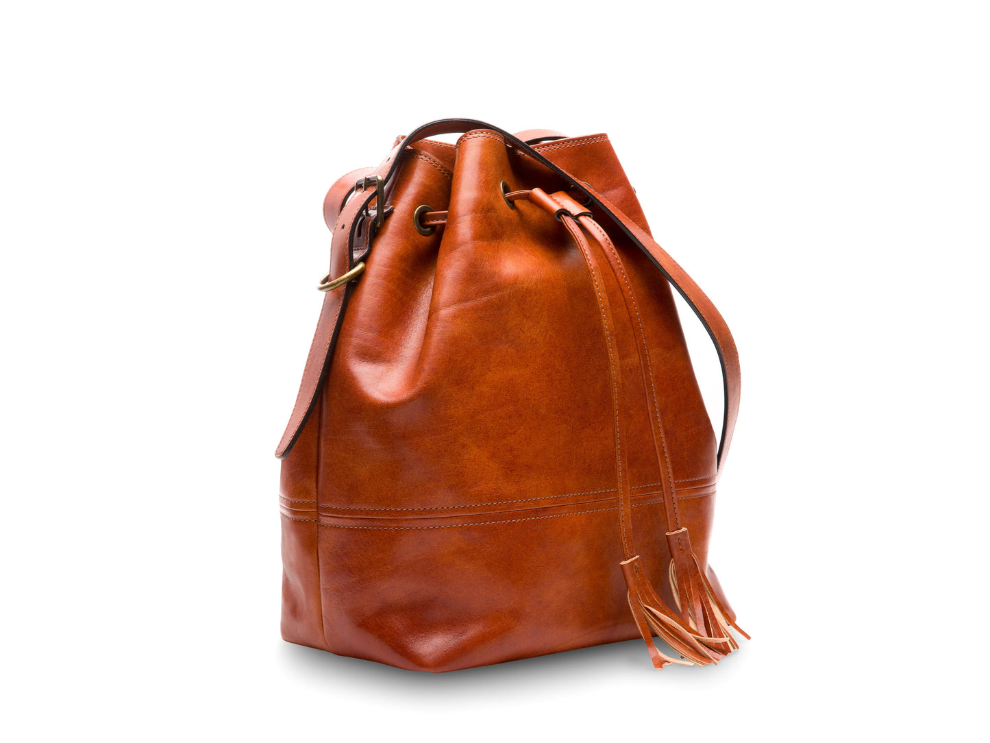 Bosca Classic Bucket Bag  Amber